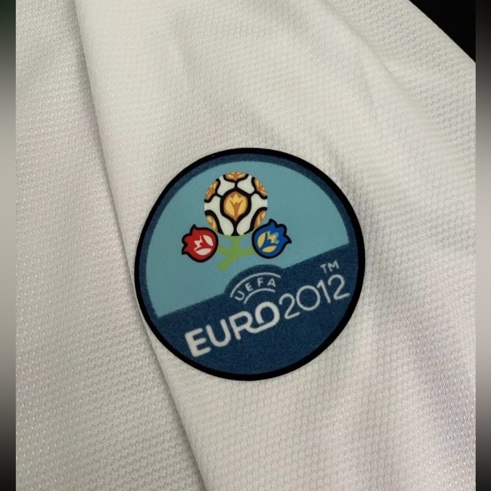 Ronaldo #7 Portugal Longsleeve Soccer Jersey Retro Euro 2012 Away White - Picture 4 of 7